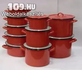 Bonyhádi edényszett piros